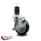 Service Caster 4'' Black Poly Swivel 1-5/8'' Expanding Stem Caster with Brake SCC-EX20S414-PPUB-BLK-TLB-158 - alternate 3